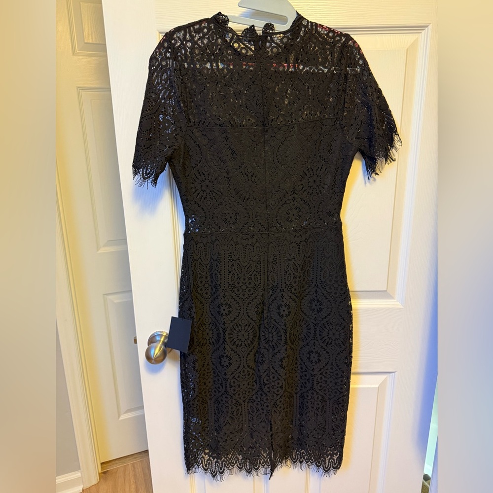 NWT Lulu's Black Lace Midi Dress - Picture 4 of 7